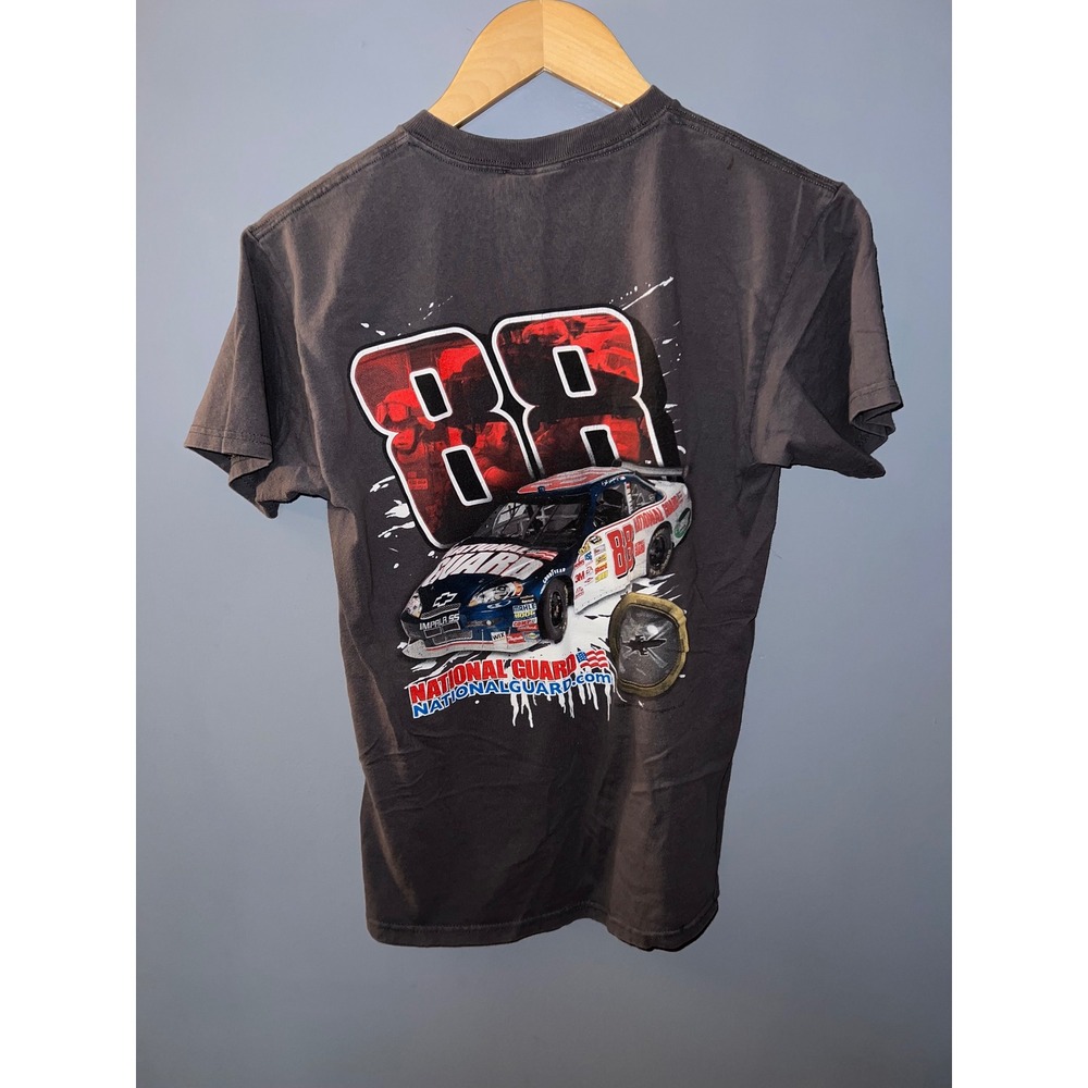 Hanes Dale Earnhardt Jr 88 National Guard NASCAR Racing T-Shirt Mens Small Black